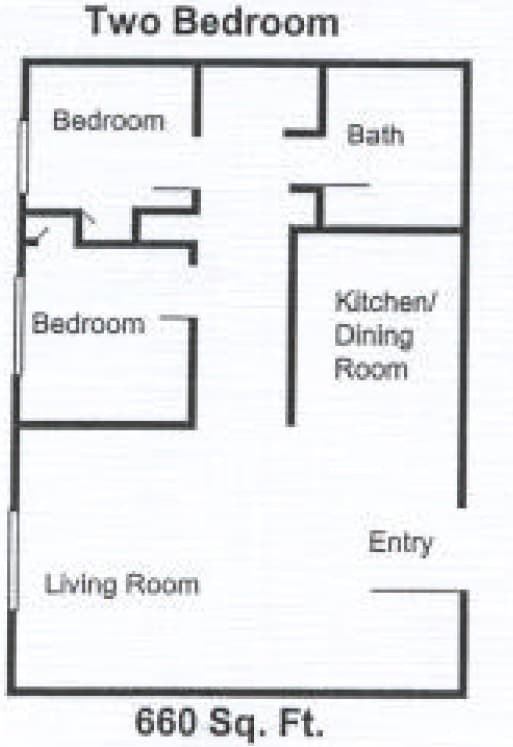 2BR/1BA - Townview Plaza Apartments