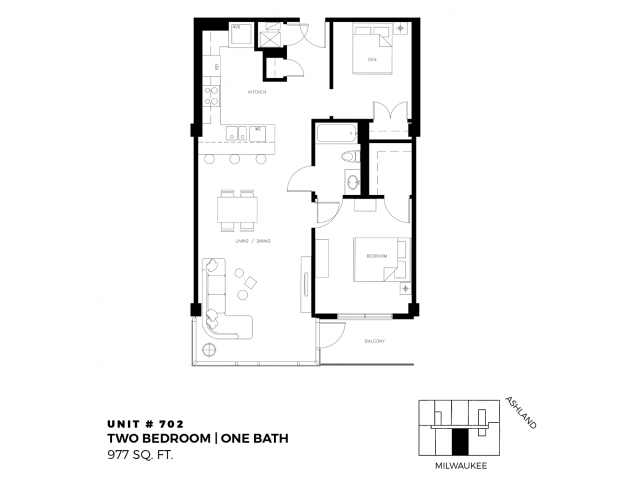 2 bed 1 bath - 1241 N. Milwaukee