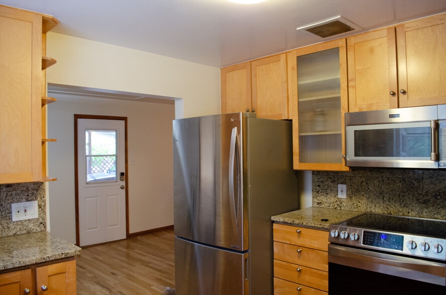 Kitchen Refrigerator & Entry to Carport - 1314 Grant St