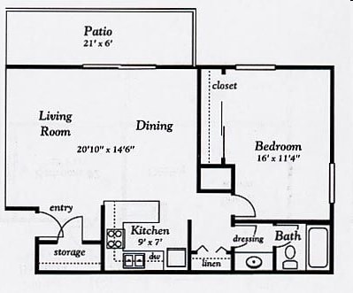1BR/1BA - The Continental (03/26)