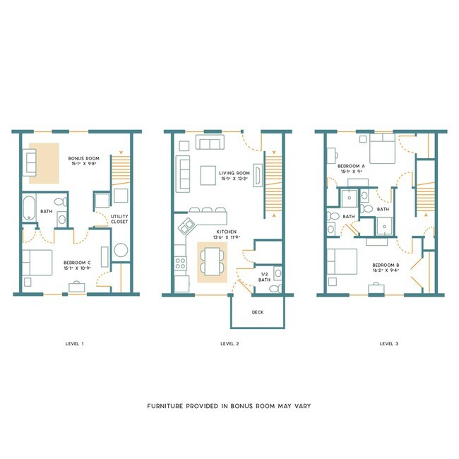 3BR/3.5BA - Furnished - B - State College Collective on Oakwood