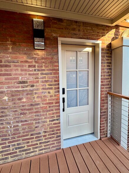 Second floor private entrance partially covered. 3/4 light door allows light to come into space whi - 136 E King St