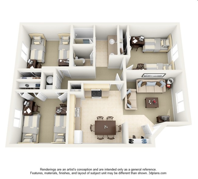 3BR/2BA - La Jolla Apartments