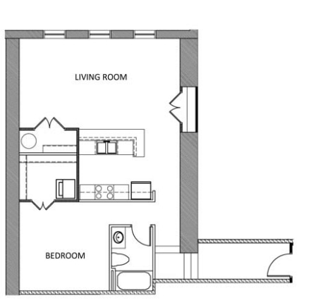 1BR/1BA - The Hancock Building