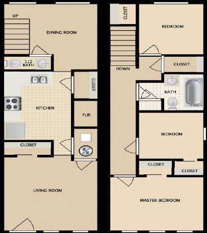 Floorplan - Copper Terrace Apartments