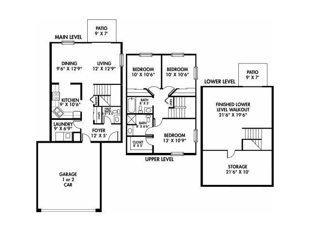 Floorplan - Carver Lake Townhomes