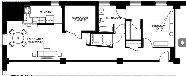 1BR/1BA - The Penn Garrison Lofts