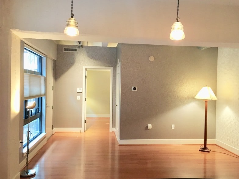 view from kitchen to open-plan living room - 2125 14th St NW