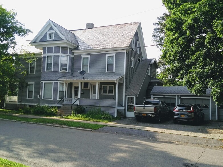 Jewett St view with garages on right side - 39 Homer Ave