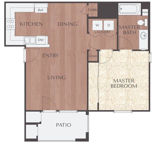 1A | 1x1 | 676 sq ft - Viano at Riverwalk