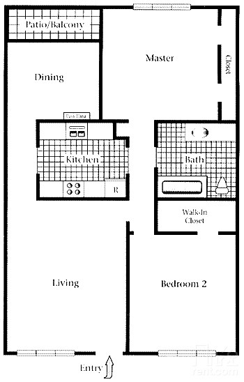 Floor Plan C - Mission Pointe Club Apartments