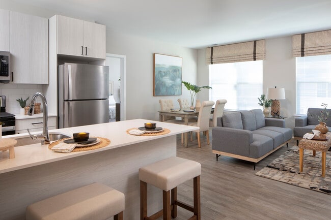 The Taubel 2br-2ba -Living Space - The Mill at Riverside