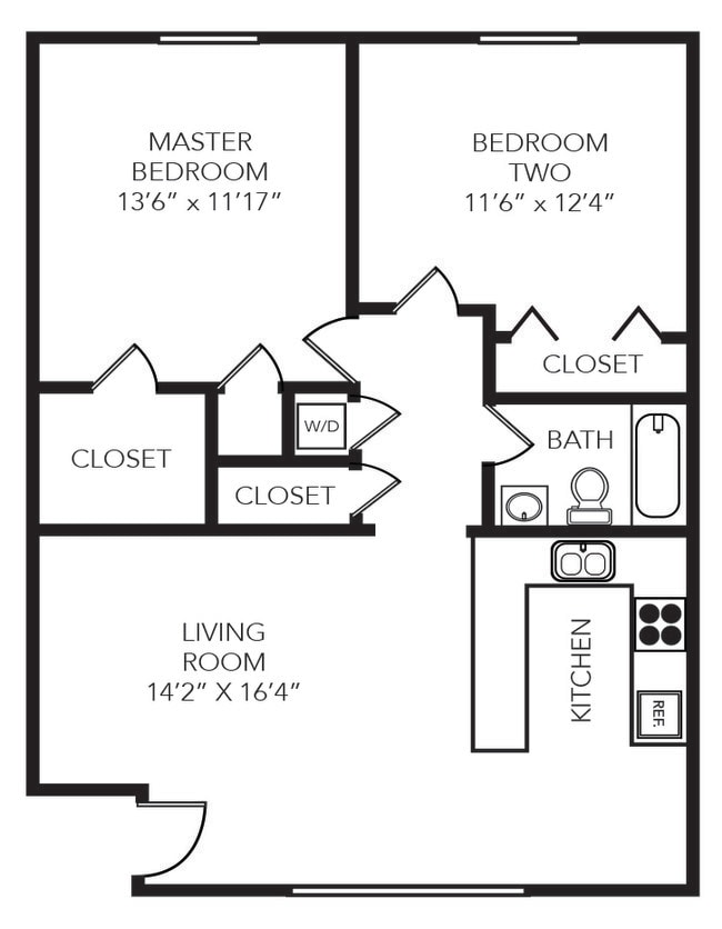 2x1 - 900 Square Feet - Westshore Marina Flats