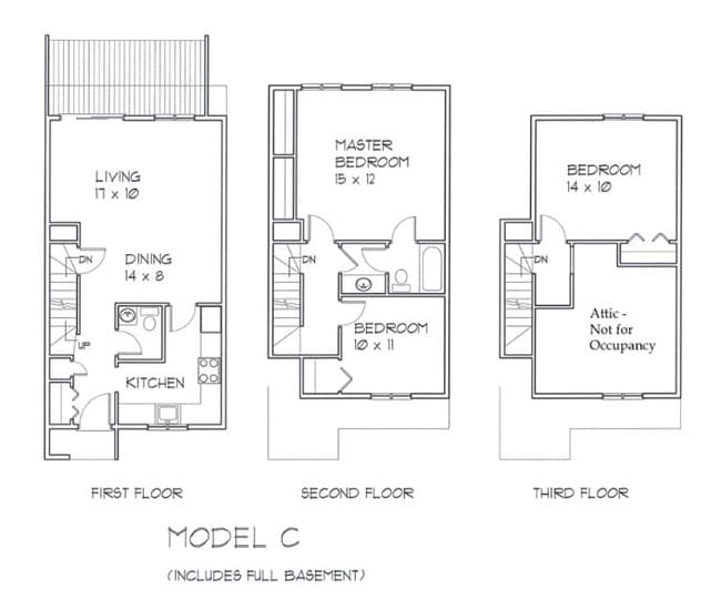 Floorplan - Oakwood Square Townhomes