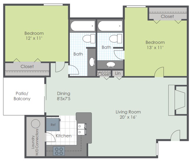 Floorplan - The Advantages Apartments