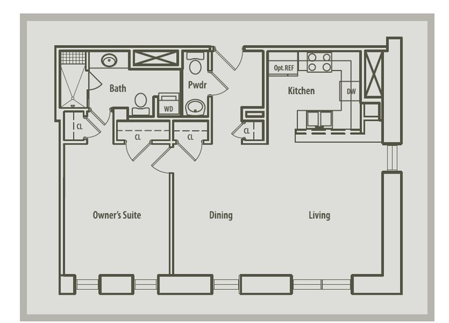 1BR/1.5BA - The Calhoun Lofts