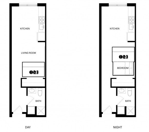 Flex Studio - 371-408 sq/ft - The Lucy