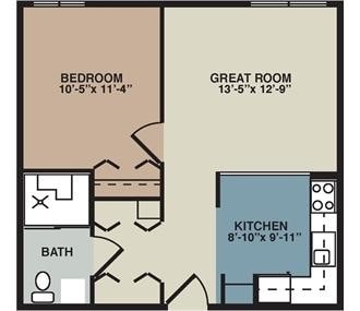 1 Bedroom Handicap - Woodcrest Manor Senior Apartments