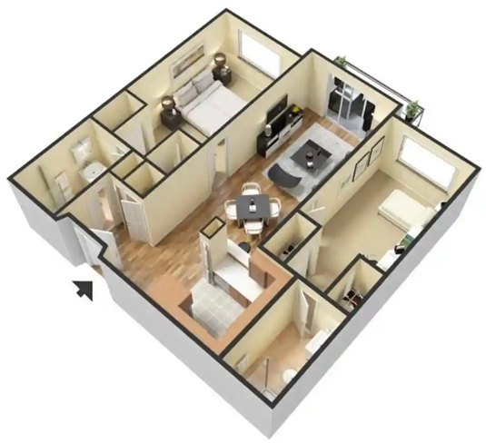 Floorplan - 55+ FountainGlen Goldenwest Senior Apartments