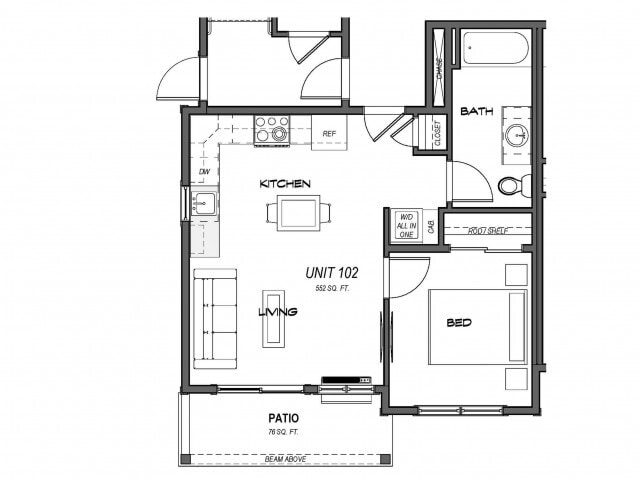 1 Bedroom Building 1 ADA - Skyles Apartments