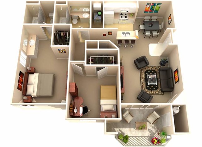 Floorplan - Rolling Oaks Apartment Homes