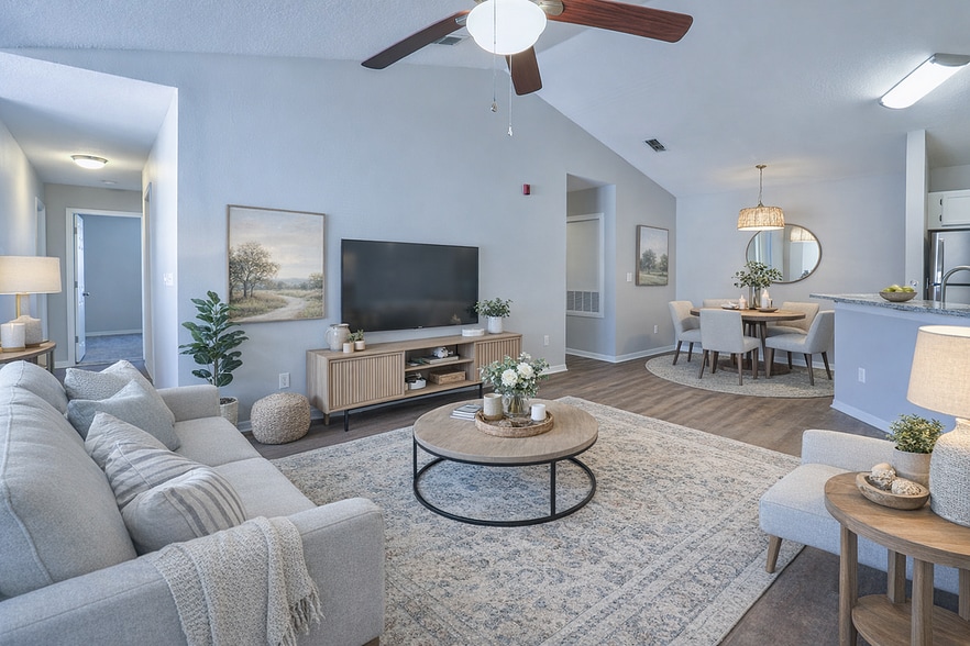Alabaster Living room Staged - Alabaster Estates
