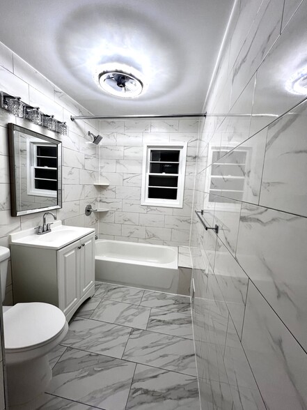 Modern Bath with Linen Closet - 38 Pointview Ter