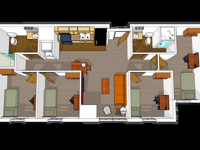 Four Bedroom Floorplan - Vue Campus