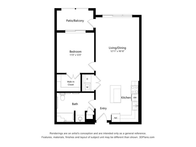 Floorplan - The Reef at Riviera 62+ Apartments