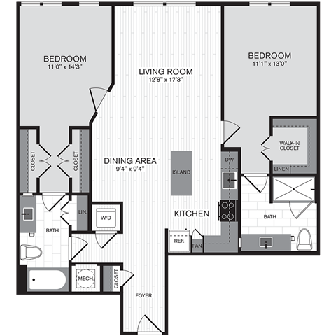 Floorplan - The Parker at Huntington Metro
