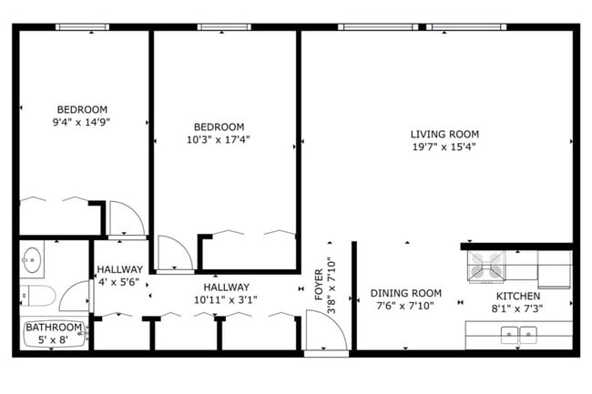 2BR/1BA - Hyacinth Apartments