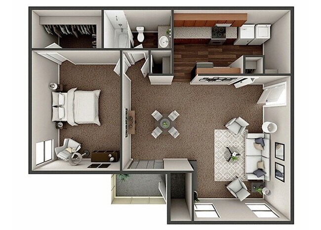 Floorplan - River Crossing Apartments