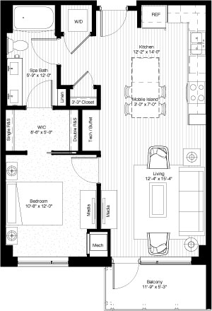 1BR/1BA - Cortland Mill District