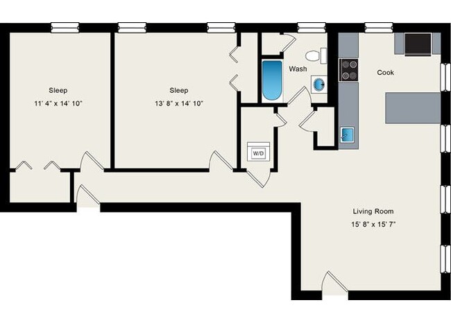 Floorplan - 1640 N Damen Apartments