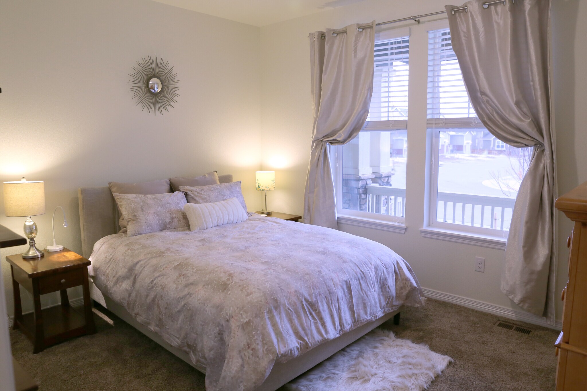 Bedroom includes blackout drapes. - 14775 Chicago Street (Suite)