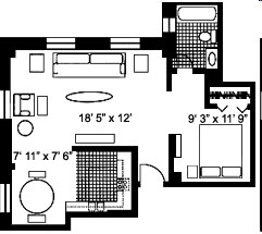 1BR/1BA - The Monticello