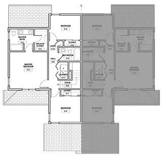 Type 'B' Building - First Floor - Delaware Duplex
