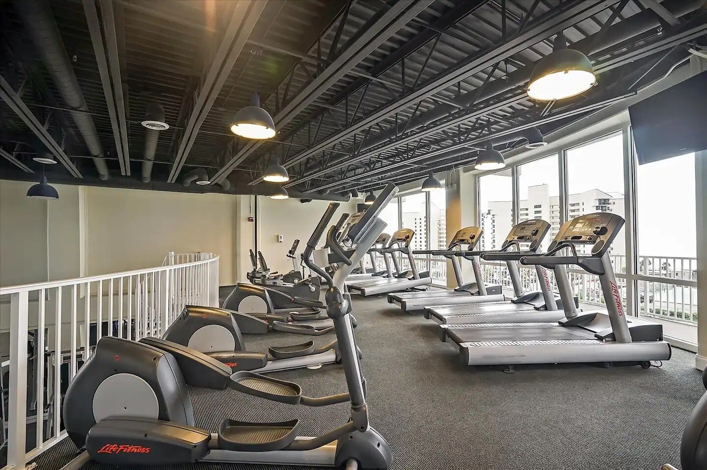 Fitness center at Laketown wharf. Imagine your morning run with that view! - 9860 S Thomas Dr