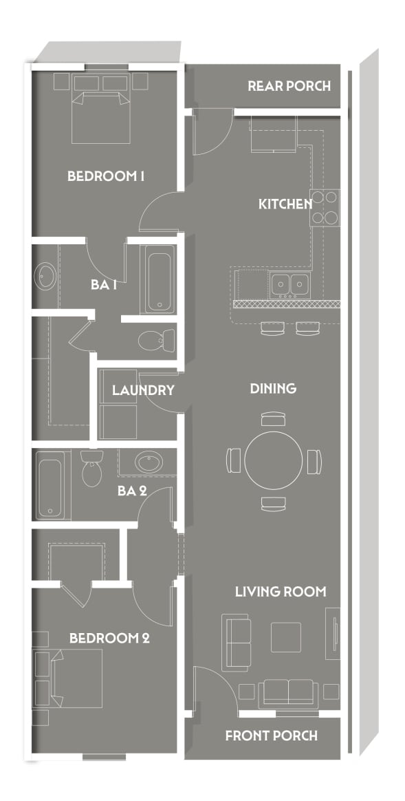 Floorplan - Russ Town Crossing Townhomes