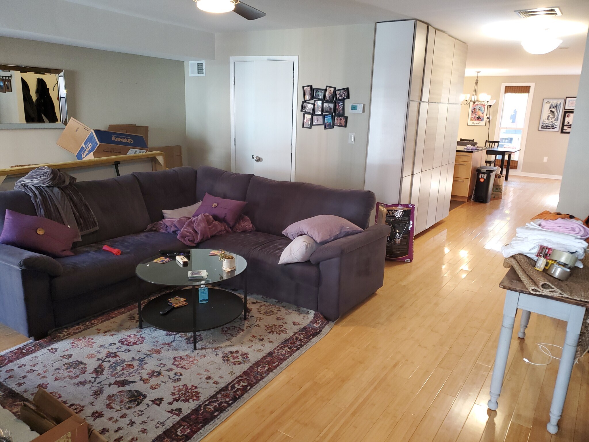 living room from corner between fireplace and TV - 1429 Corcoran St NW