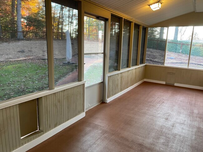 Screen porch w/view to yard - 48 Hope Rd