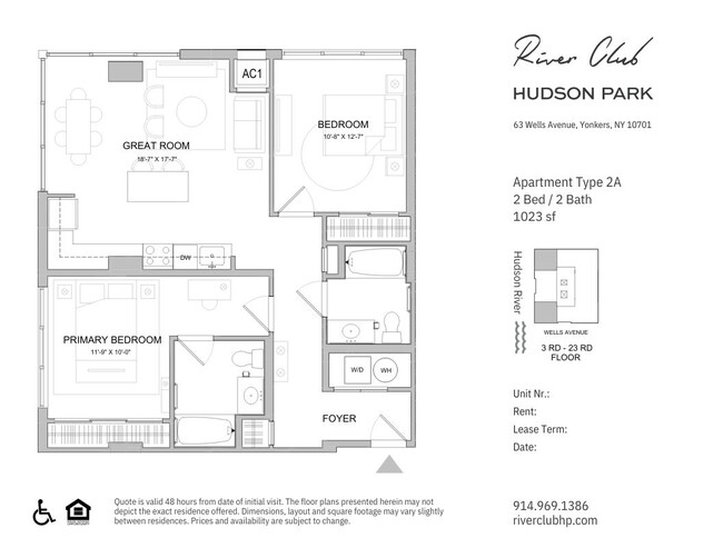 Floorplan - River Club at Hudson Park