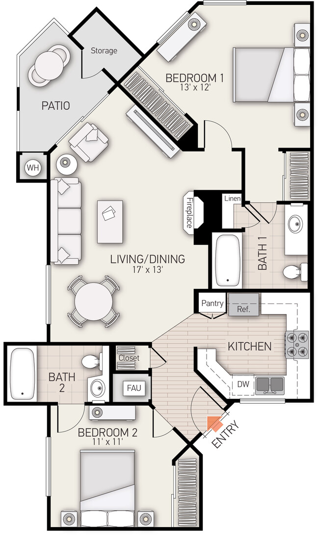 Floorplan - San Marco Villa Apartment Homes