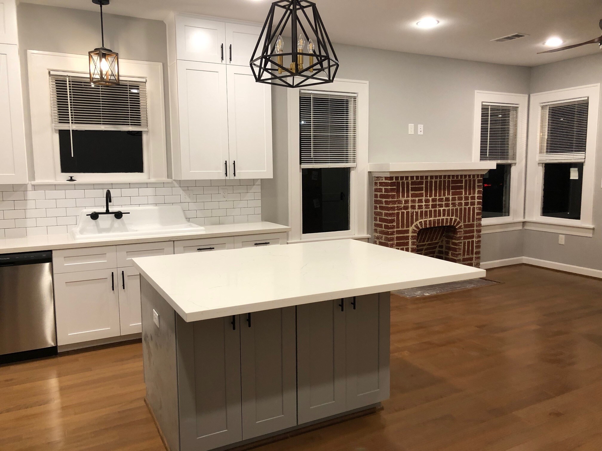 another view of kitchen/living room from hallway - 1742 W Main St