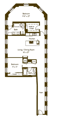 2BR/2BA - The Presidio Landmark