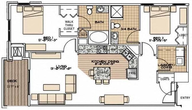 Floorplan - Marketplace and Main Apartments