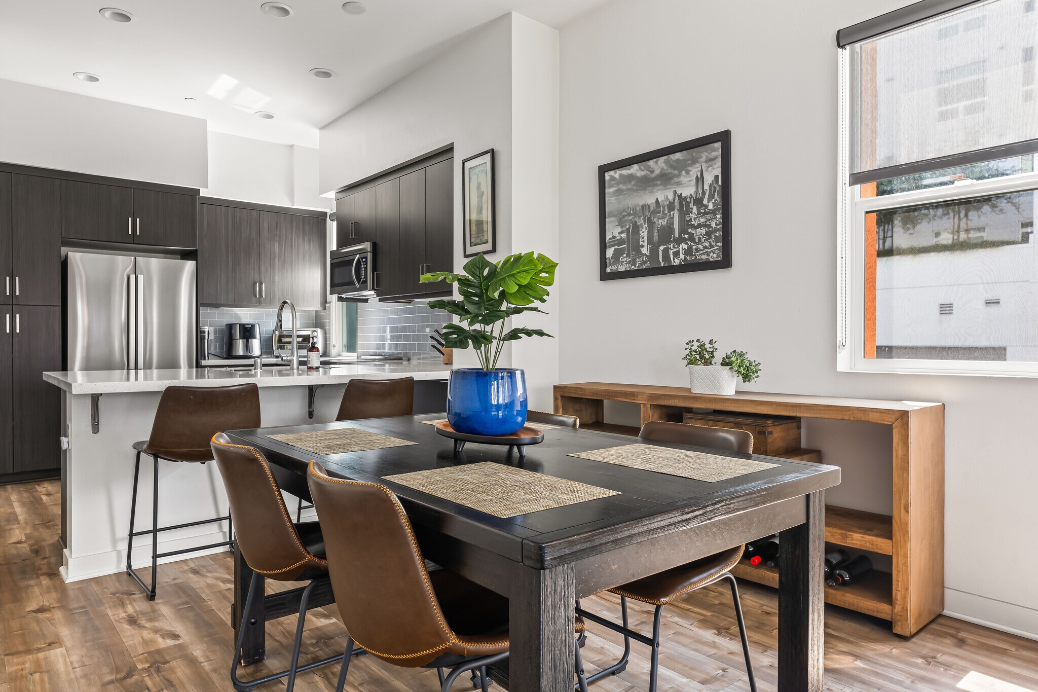 Dining Room. Corner unit with extra windows - 215 Elm Ave
