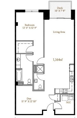 1BR/2BA - The Westerly