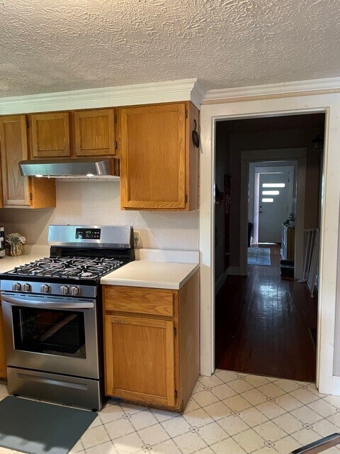 kitchen with gas stove and dishwasher - 210 E Vermilya Ave