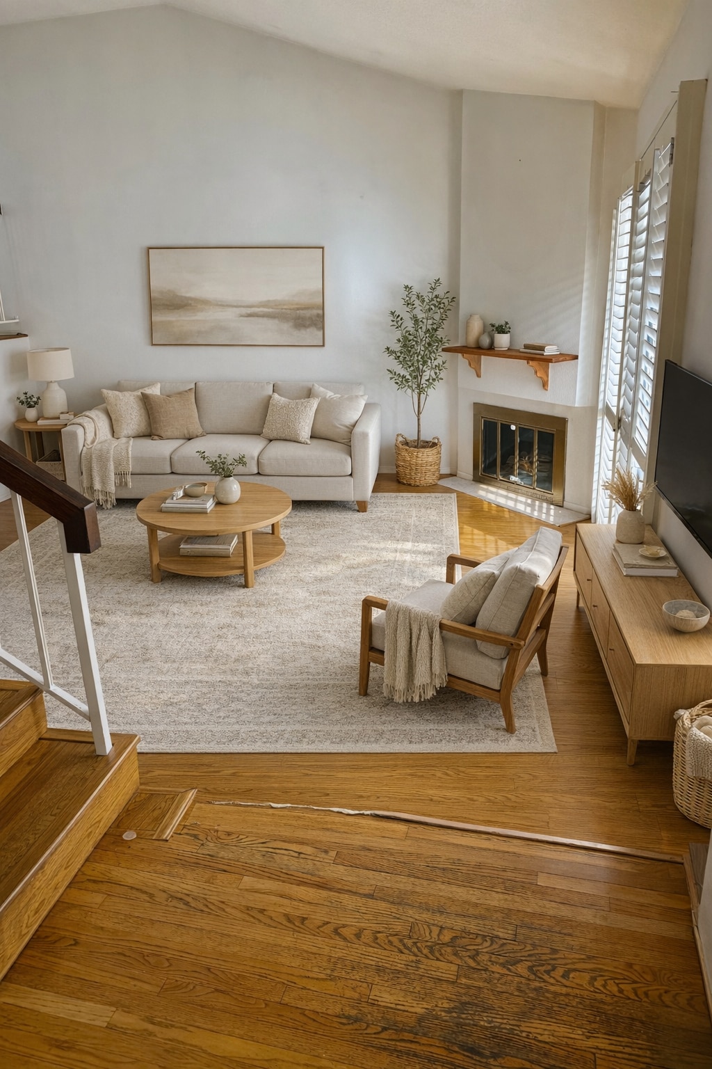 furnished living room - 6031 Lindley Ave